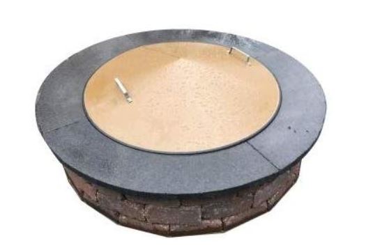 Amazon Com Stainless Steel Fire Pit Cover Dome Lid Swirl Finish 36 Diameter Garden Outdoor