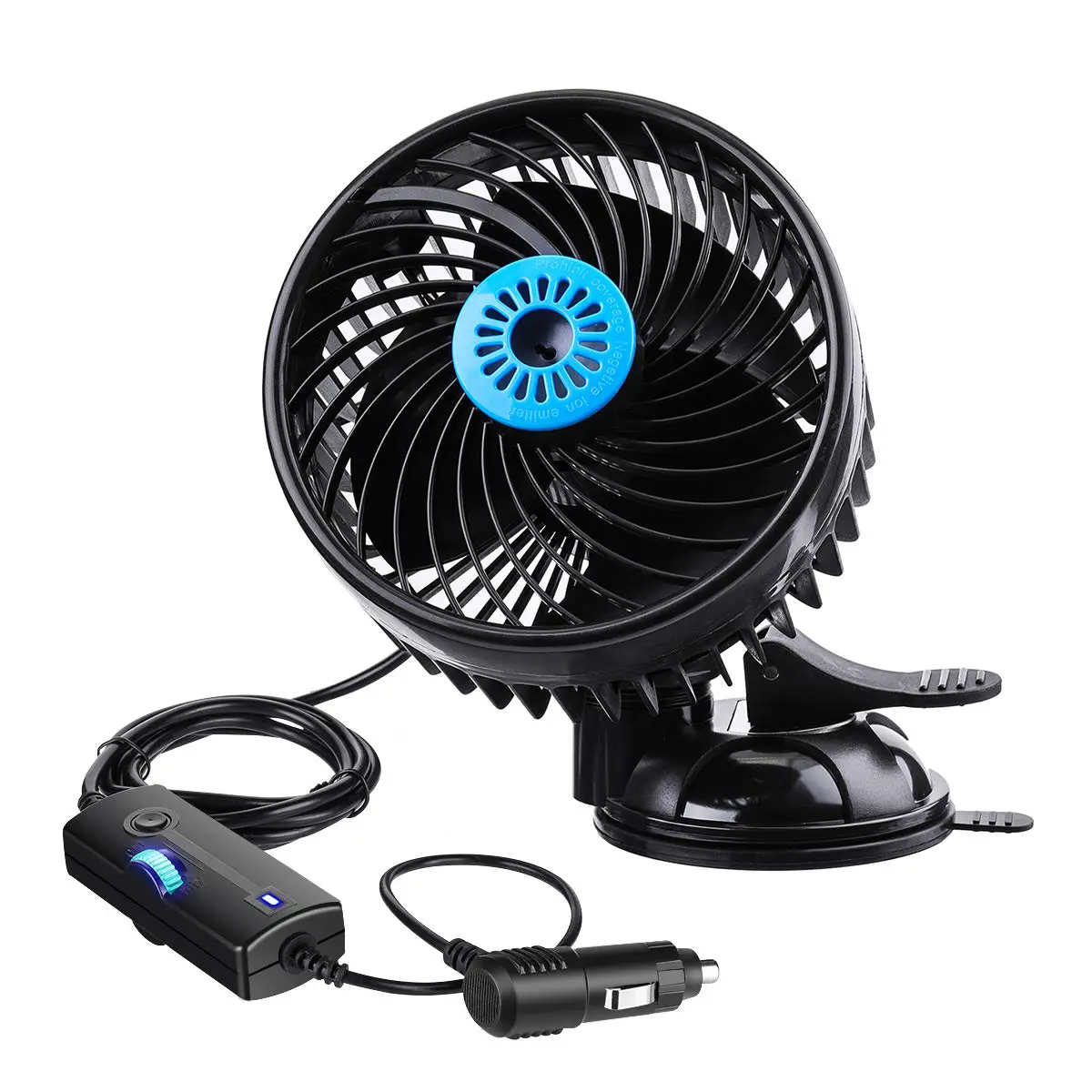 Automotive Powerful Quiet Dual Oscillating Home Cooling Camping Air Fan VaygWay 12V Fan for Car Fan 